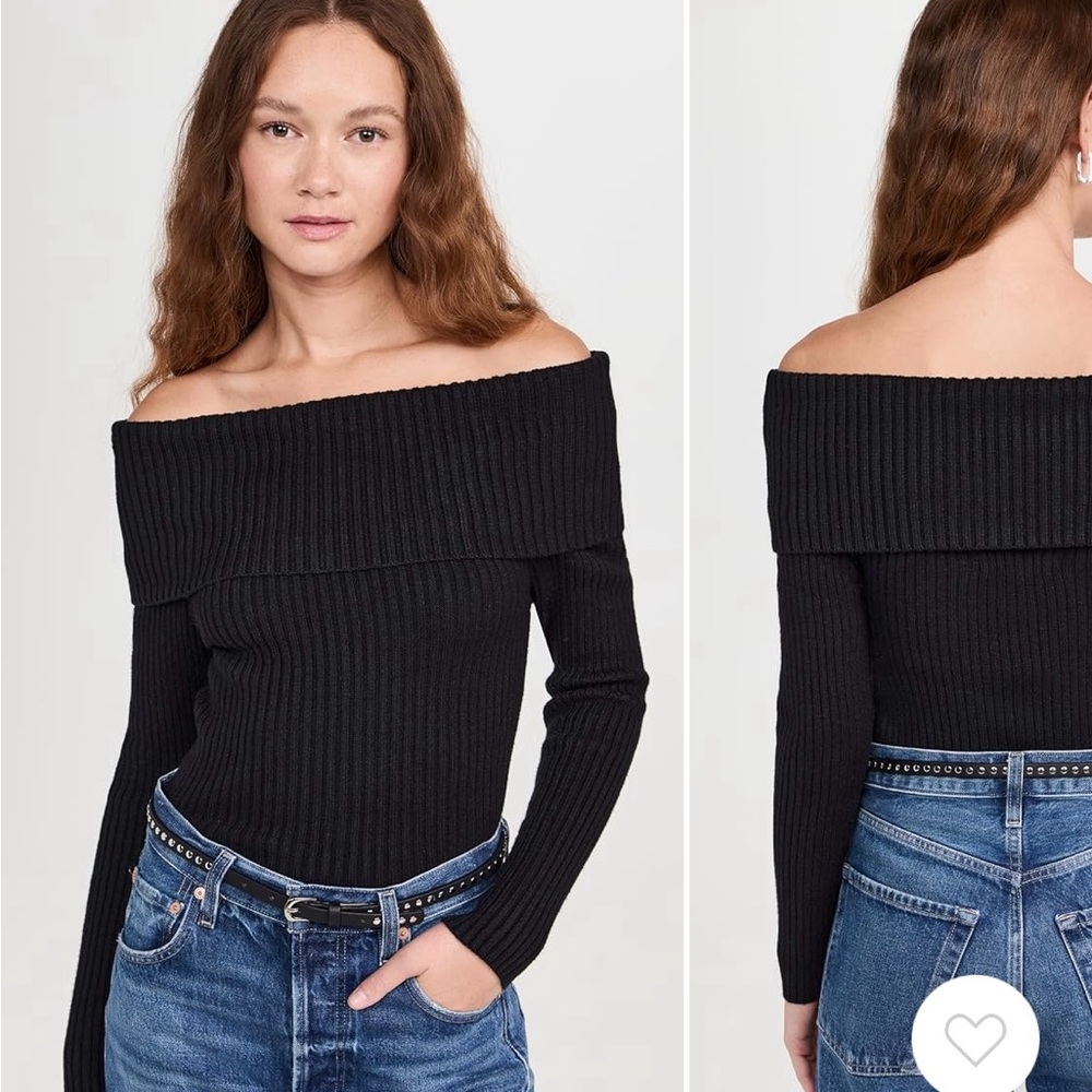 BLANKNYC Black Off the Shoulder Sweater Size XS
